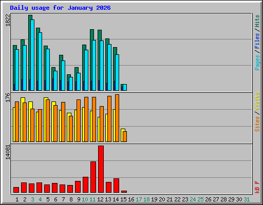 Daily usage for January 2026