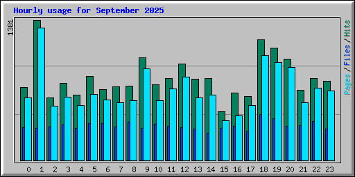 Hourly usage for September 2025